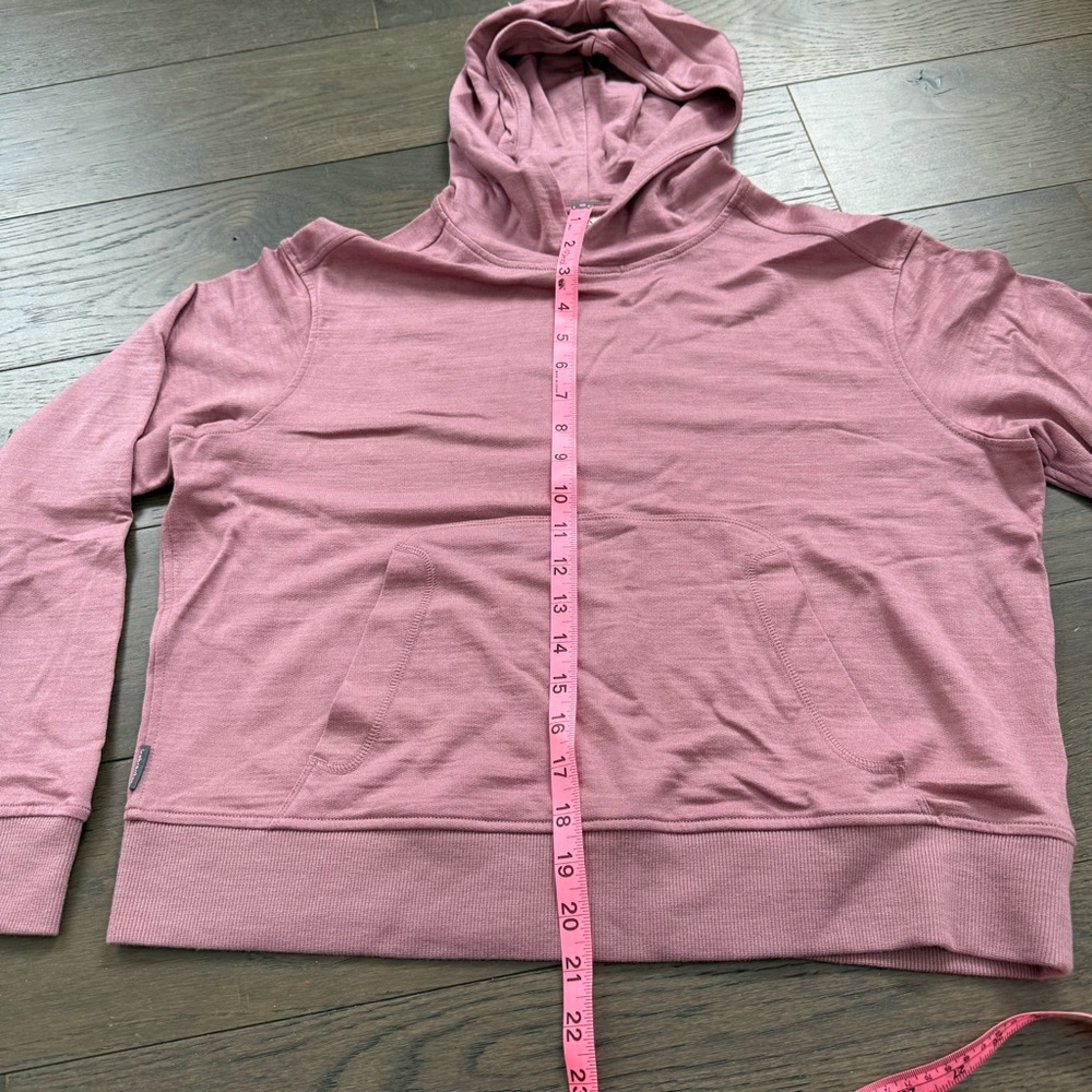 ICEBREAKER 
Merino Crush II Long Sleeve Hoodie - Women's Pink Crystal Sz Lg EUC - Picture 10 of 16